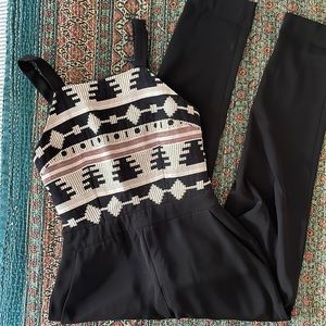 Morgan Carper Woven Black Jumpsuit